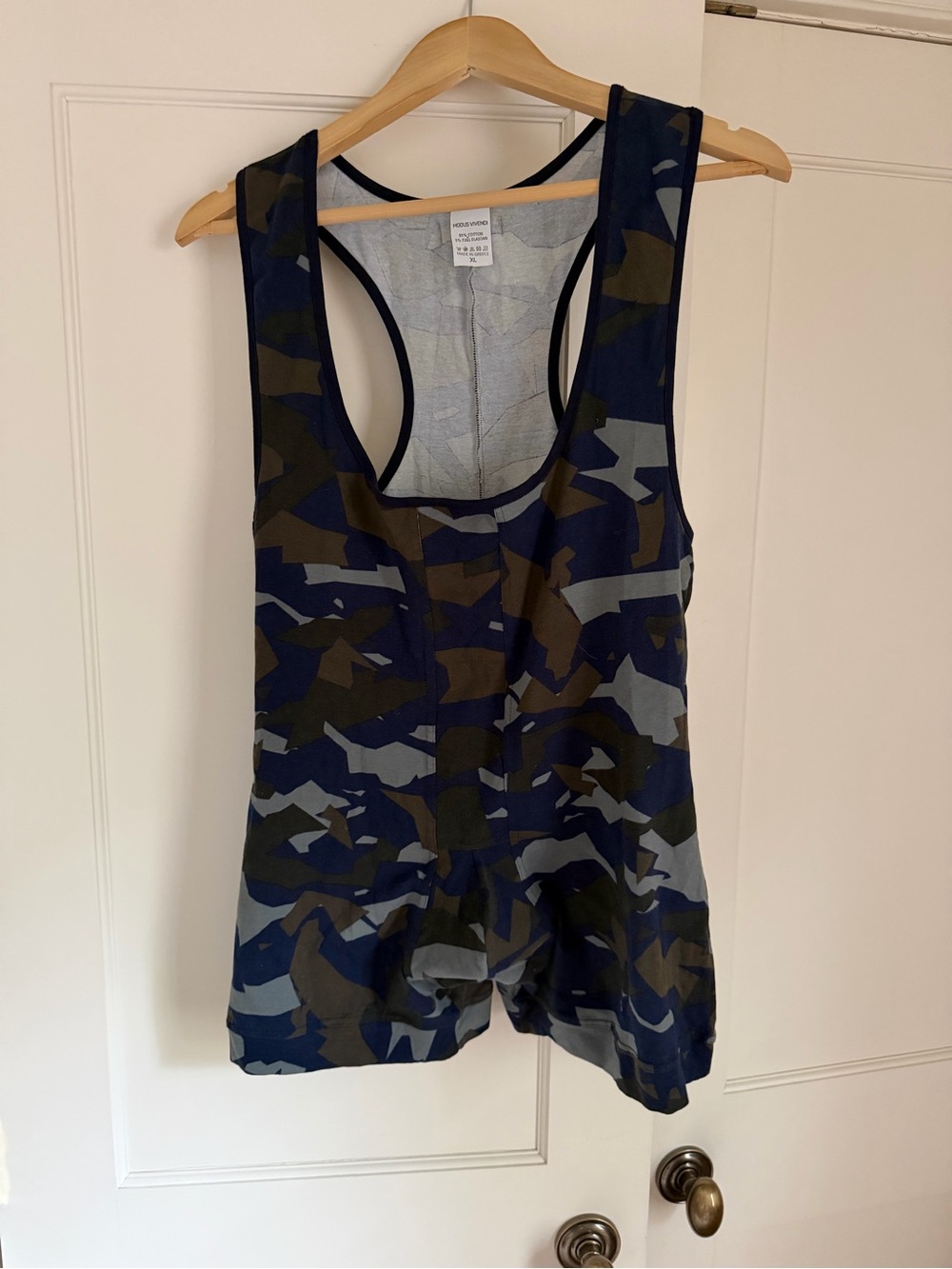 Modus Vivendi Camo Racerback singlet  - Navy, Olive & Gray